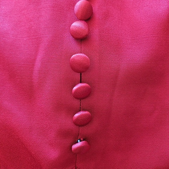 Danny & Nicole Red 1 Pc Dress Suit Size 6 Career, Church Suit Vintage 90s - Picture 4 of 15